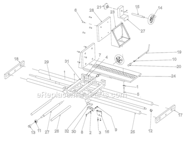 Page C Diagram and Parts List for HP30  Barranca Diamond Brick Saw